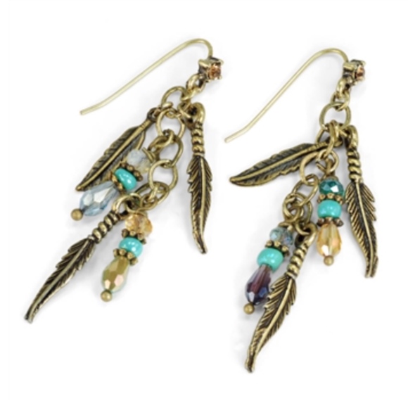 Sweet Romance Feathers & Beads Earrings - Picture 4 of 4
